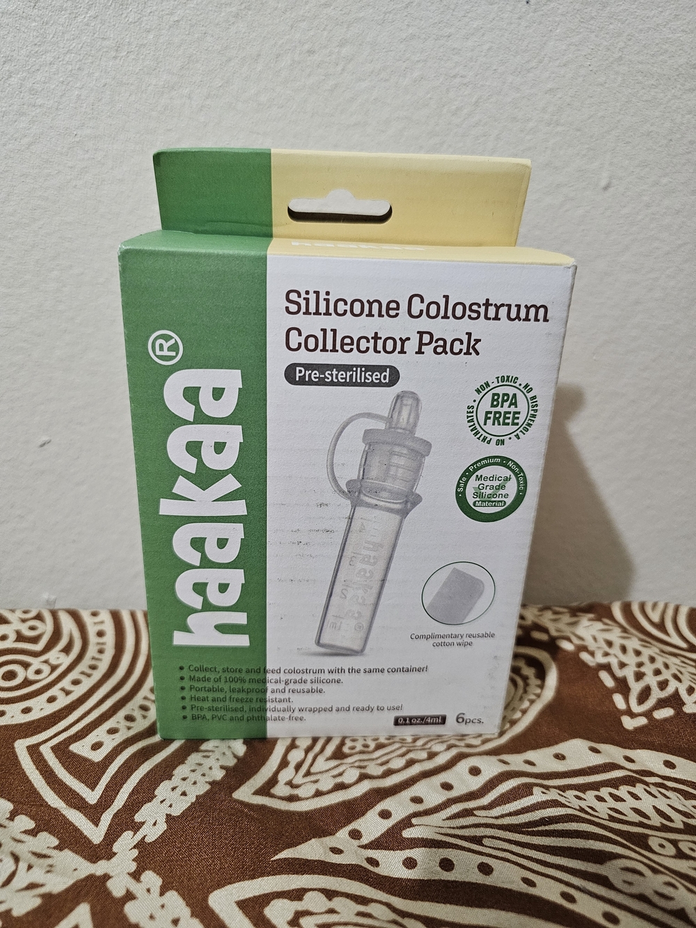Aakaa Silicone Colostrum Collector Pack - Green and White
